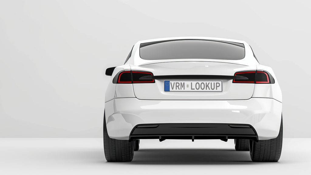 White car with VRM LOOKUP number plate representing Infopro Digital Automotive's VRM Data and Vehicle Search