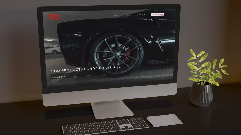 mockup of a computer showing accurate vehicle data, images and market insights