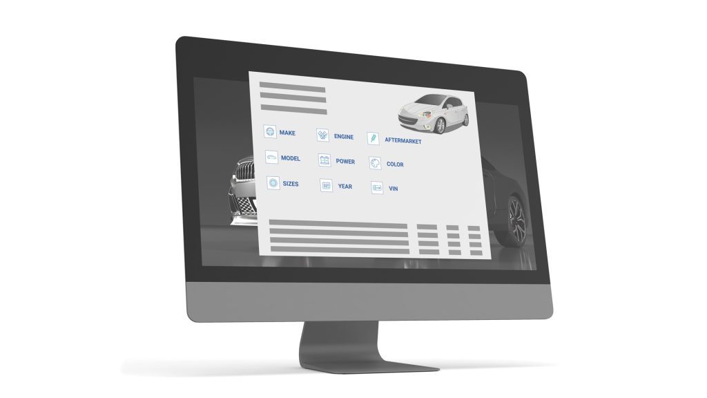 Computer monitors showing a simulation of VRM Data and Multiple Vehicle Search