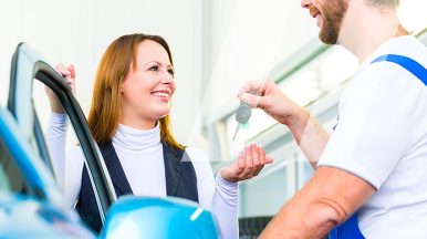 auto di cortesia in officina