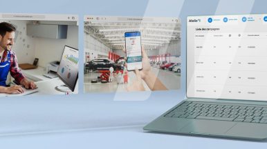 interfaccia del software di marketing predittivo Atelio FID visualizzata sullo schermo di un computer, che illustra le sue caratteristiche per le officine automobilistiche