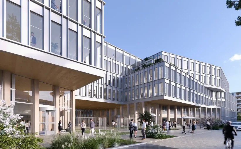 Bâtiment abritant les nouveaux bureaux d'infopro digital automotive