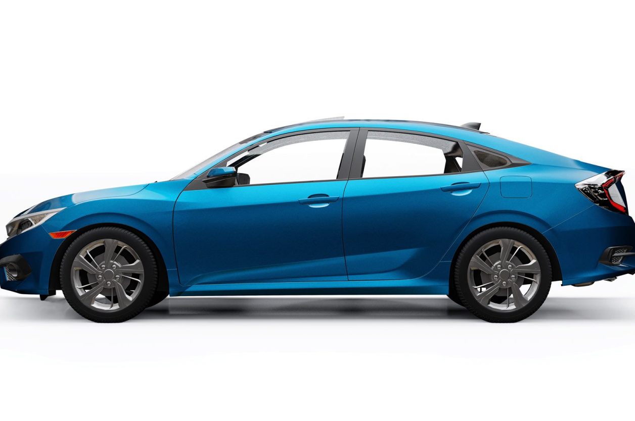 Image of blue car featured in DriveRightData services