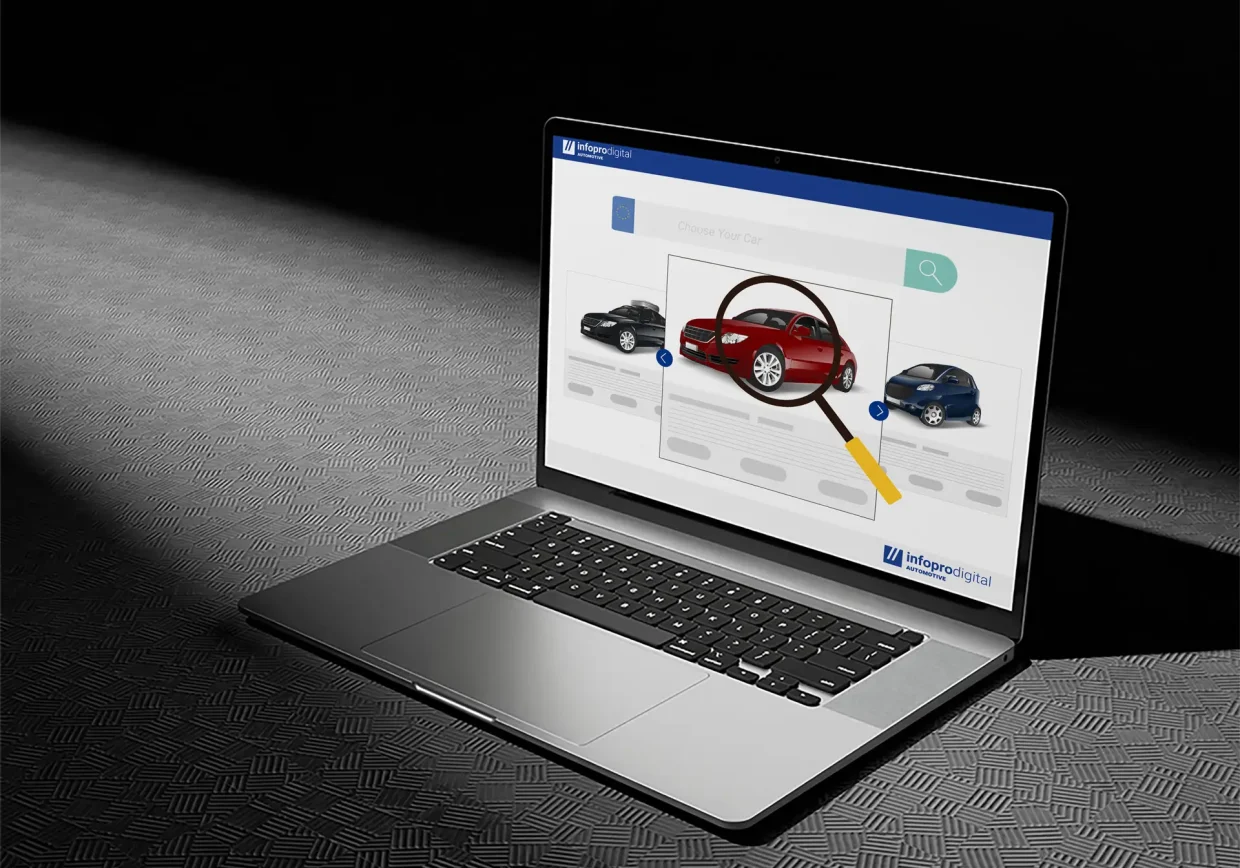 Computer showing VRM and VIN vehicle lookup service