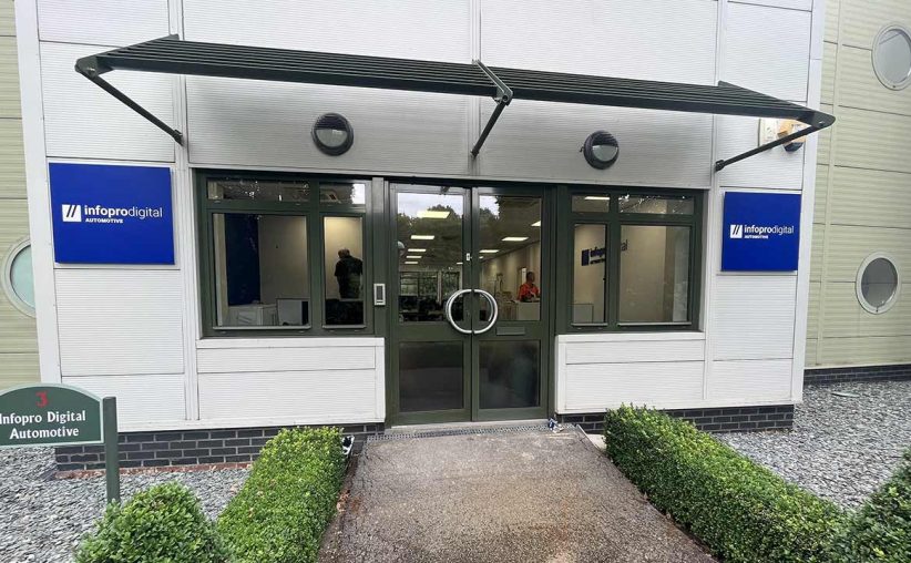 Main entrance at Infopro Digital Automotive's UK headquarters