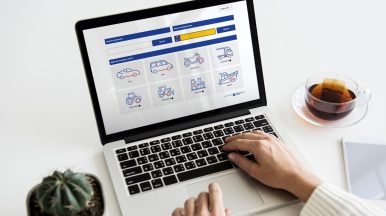 User accessing Q8Oils lube finder application on a laptop, searching for oil recommendations