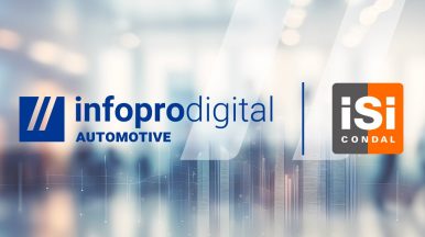 Logos de Infopro Digital Automotive y Isi Condal representando su unión.