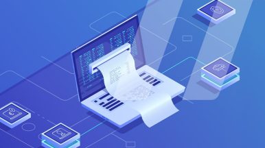 Imagen de un ordenador emitiendo facturas representando software ERP especializado